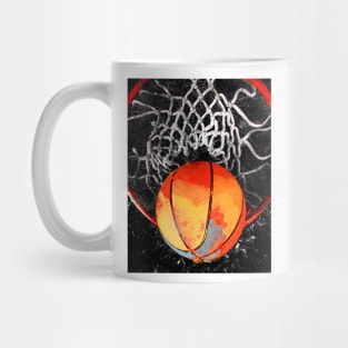 Basketball art print swoosh 109 - basketball artwork - Basketball wall art Mug